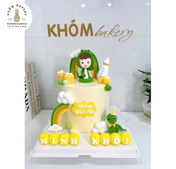 Bánh kem thôi nôi dành cho bé trai tuổi tỵ siêu hot 