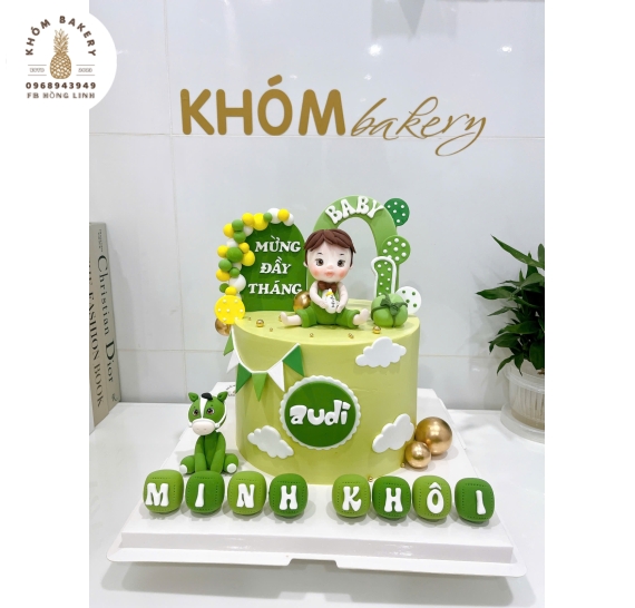 Bánh kem đầy tháng dành cho bé trai tuổi tỵ