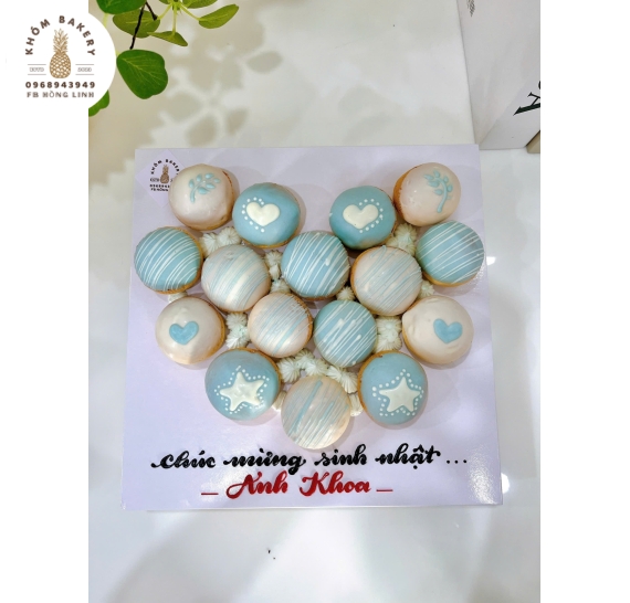 Sét bánh su dai tone xanh dương màu pastel 